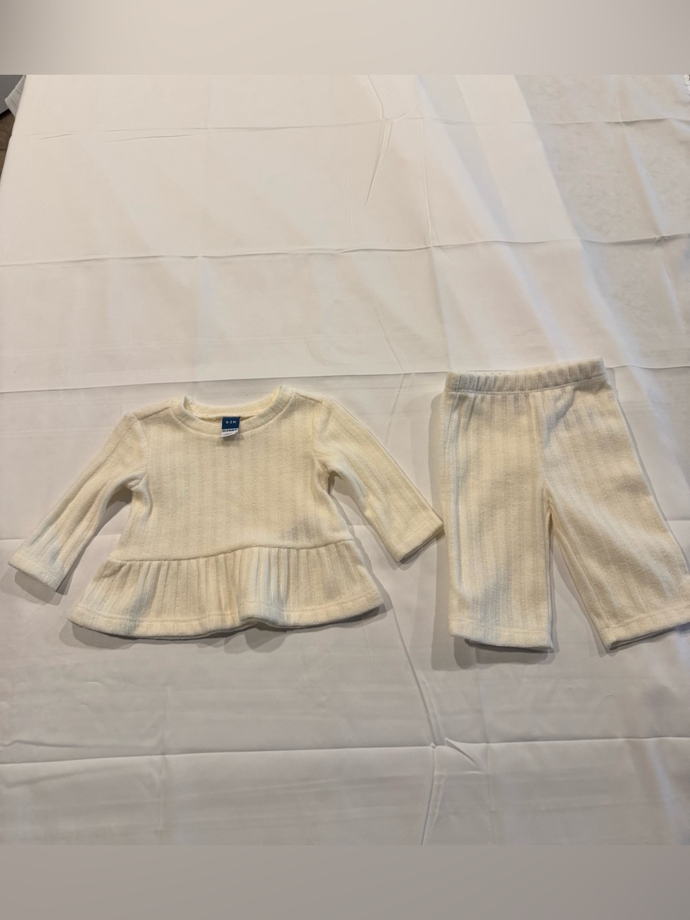 Old Navy Cream Ribbed Sweater Set
